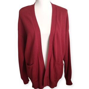 LOFT MAROON CARDIGAN SZ.M EUC.